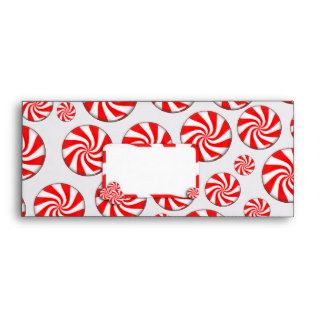 Xmas  Peppermint Candy Background w/ Removable Tag Envelopes