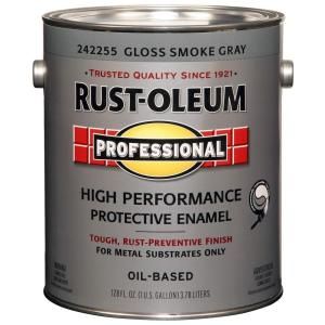 Rust Oleum Professional 1 gal. Smoke Gray Gloss Protective Enamel 242255