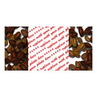 Coffee Beans (Add Background Color) Photo Card