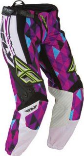 Fly Racing Kinetic Girls Youth Pants , Gender: Womens, Distinct Name: Purple/Teal, Size: 7 8, Primary Color: Purple 365 44806: Automotive