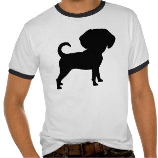 Funny Cute Big Head Puggle Dog Tshirts