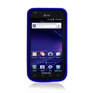 Hard Plastic Snap on Cover Fits Samsung I727 Skyrocket Armor Black + Blue Silicone Case AT&T: Cell Phones & Accessories
