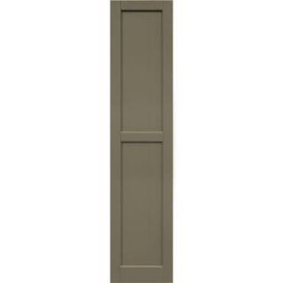 Winworks Wood Composite 15 in. x 68 in. Contemporary Flat Panel Shutters Pair #660 Weathered Shingle 61568660