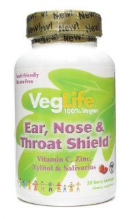 Ear Nose and Throat Shield VegLife 50 Lozenge: Health & Personal Care