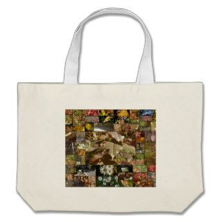 New England Fall Collage Tote Bags