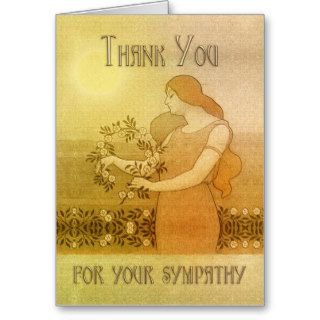 Vintage Art Deco Sympathy Thank You Card