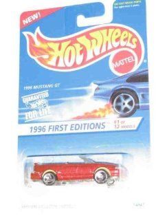 1996 First Editions #1 1996 Mustang GT Red 3 Spoke Wheels #378 Collectibles Collector Car Hot Wheels Toys & Games