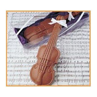 Valentine's Day Gift, Recital, Concert, Musician's Gift of Solid Milk Chocolate in a Violin Design : Gourmet Chocolate Gifts : Grocery & Gourmet Food