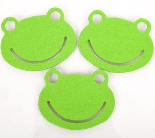 Funny Fashion Mini Felt Cute Frog Cup Mat / Coaster with Cartoon Bowl Pad 5 Pcs/pack: Drinkware Cups With Saucers: Kitchen & Dining