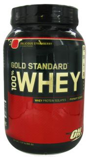 Optimum Nutrition   100% Whey Gold Standard Protein Delicious Strawberry   2 lbs.