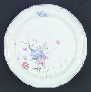 Mikasa Blue Bouquet Dinner Plate, Fine China Dinnerware   Floral Center, Blue Tr