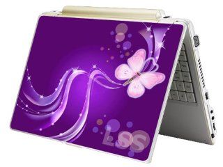 Laptop Skin Shop Laptop Notebook Skin Sticker Cover Art Decal Fits 13.3" 14" 15.6" 16" HP Dell Lenovo Asus Compaq (Free 2 Wrist Pad Included) Purple Butterfly: Computers & Accessories
