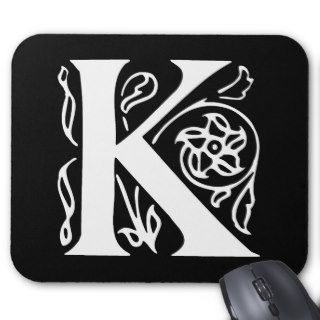 Fancy Letter K Mouse Pads