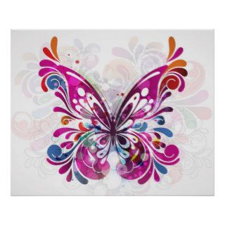 Decorative abstract Butterfly Poster