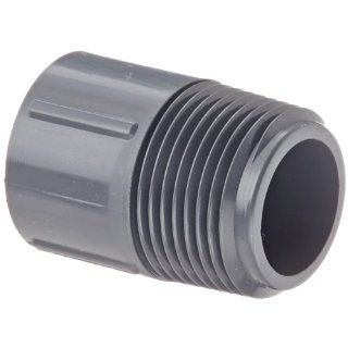 Spears 436 G Series PVC Pipe Fitting, Adapter, Schedule 40, Gray, 3/4" NPT Male x 1/2" Socket: Industrial Pipe Fittings: Industrial & Scientific