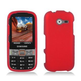 Aimo Wireless SAMM390PCLP003 Rubber Essentials Slim and Durable Rubberized Case for Samsung Array/Montage M390   Retail Packaging   Red: Cell Phones & Accessories