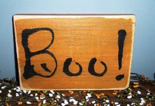 BOO! Halloween Rustic Country Primitive Wood Sign CHOOSE COLOR   Decorative Hanging Ornaments