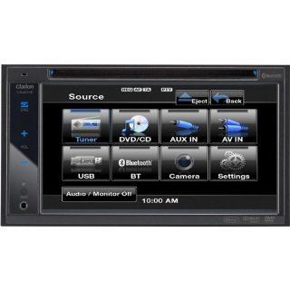 Clarion VX401 6.2" In Dash Double Din Touchscreen DVD/CD//USB Receiver with Bluetooth  Vehicle Dvd Players 