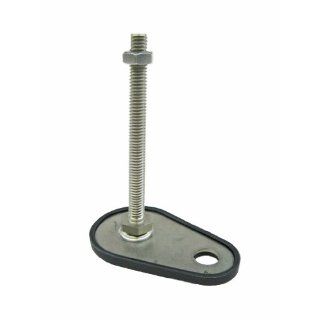 J.W. Winco 440.6 50 1/2 13 125 KR Series GN 440.6 Stainless Steel Leveling Feet with Fixing Lug and Black Plastic Base Cap, Inch Size, 1.97" Base Diameter, 1/2 13 Thread Size, 4.92" Thread Length: Vibration Damping Mounts: Industrial & Scient