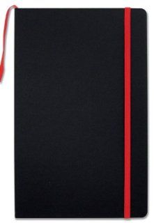 BookFactory Black Banded Journal / Banded Diary   192 Pages, Black Cover, 5.25" x 8.27" (JOU 192 CCS K) : Office Products