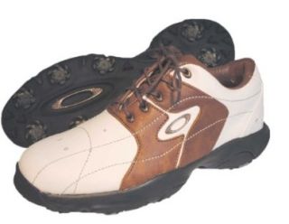 NEW Oakley Bow Tye Men's White Brown Golf Shoes Sz 8: Shoes