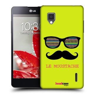 Head Case Designs Green Le Moustaches Hard Back Case Cover For LG Optimus G E975: Cell Phones & Accessories