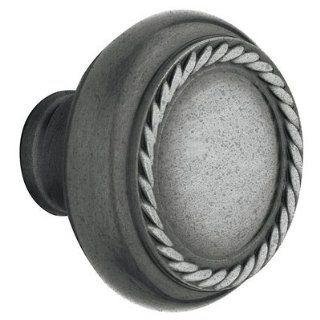 Baldwin 5064.452.idm Ddistressed Antique Nickel Half Dummy 5064 Solid Brass Knob with Your Choice of Rosette   Doorknobs  
