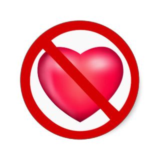 Anti Heart   Heart Less Sign Sticker