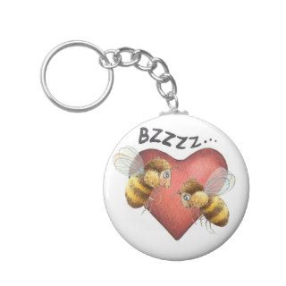 Adorable Bees and Heart Shape Key Chain