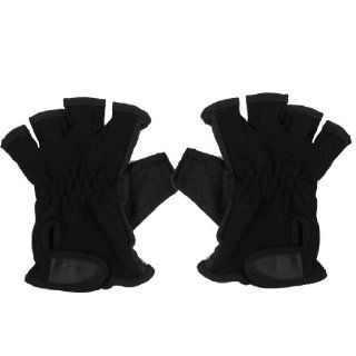 Cycling Bike Bicycle Pair Nonslip Half Finger Hand Protectors Gloves Black : Men Leather Gloves : Sports & Outdoors