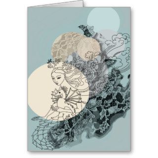 Mermaid and Seahorse Cards