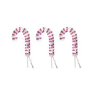 Holiday Living 40 Count LED Mini White Christmas Pathway Marker String Lights Set of THREE Twinkling LED Candy Canes  