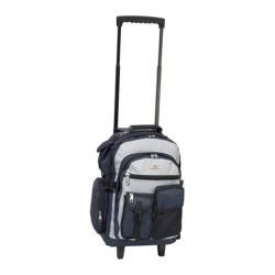 Everest Deluxe Wheeled Backpack Navy/Grey Everest Rolling Backpacks