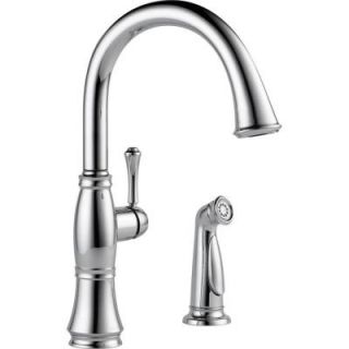 Delta Cassidy Single Handle Side Sprayer Kitchen Faucet in Chrome 4297 DST