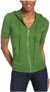 Miss Chievous Juniors Short Sleeve Solid Hoodie, Green Tea, Medium: Clothing