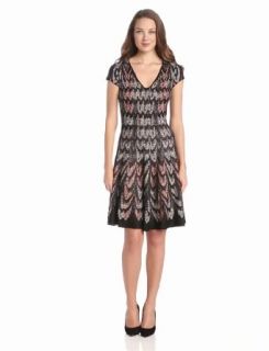 BCBGMAXAZRIA Women's Violet Jacquard A Line Sweater Dress, Black Combo, X Small at  Womens Clothing store: