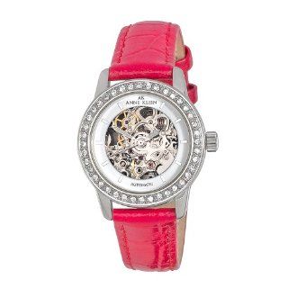 Anne Klein Women's 109131WTRD Automatic Swarovski Crystal Accented Silver Tone Watch: Watches