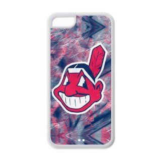 Custom MLB Cleveland Indians Inspired Design TPU Case Back Cover For Iphone 5c iphone5c NY467: Cell Phones & Accessories