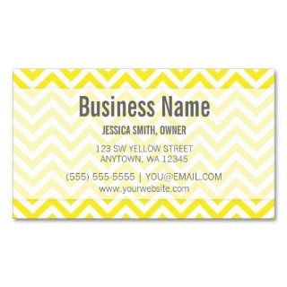 Modern Yellow and White Chevron Pattern Business Card Templates  Business Card Stock 