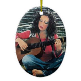 LOVING GUITAR, Country Blues Folk  Pop Music Christmas Ornaments