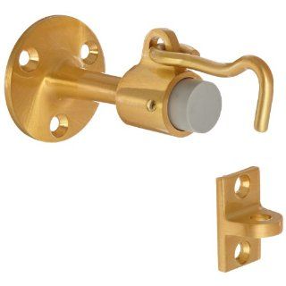 Rockwood 476.10 Bronze Door Stop with Keeper, #12 x 1 1/4" FH WS Fastener with Plastic Anchor, 2 1/4" Base Diameter x 3 3/4" Height, Satin Clear Coated Finish: Industrial & Scientific