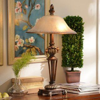 Prescott Bronze Glass Table Lamp LightingLampsTable Lamps   Window Treatment Roller Shades