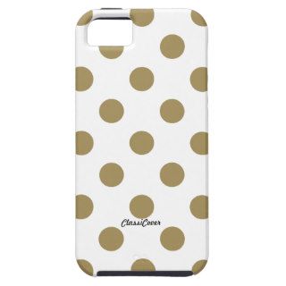 Polka Dot Gold White Pattern Case Mate iPhone 5 Case