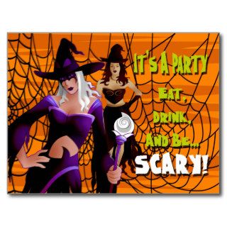 Halloween Costume Party Invitation Post Cards