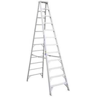 Werner 12 ft. Aluminum Step Ladder with 375 lb. Load Capacity Type IAA Duty Rating 412