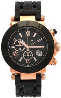 GUESS Men's Gc 1 Black/Rose Gold Timepiece: Guess Collection: Watches