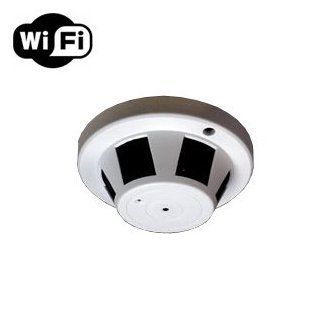 Wireless Spy Camera with WiFi Digital IP Signal, Recording & Remote Internet Access (Camera Hidden in a Smoke Detector) : Camera & Photo