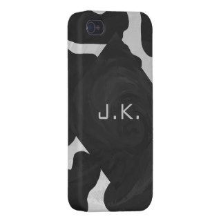 Cow Black and White Print iPhone 4/4S Case