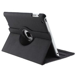 Leather Case with Stand for iPad 2 with Built in Magnet for Sleep / Wake Feature (Black): Computers & Accessories