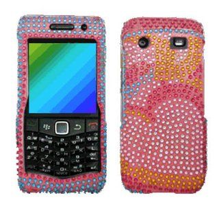 Hard Plastic Snap on Cover Fits RIM Blackberry 9100 Pearl 3G Rainbow Hearts Full Diamond/Rhinestone AT&T: Cell Phones & Accessories